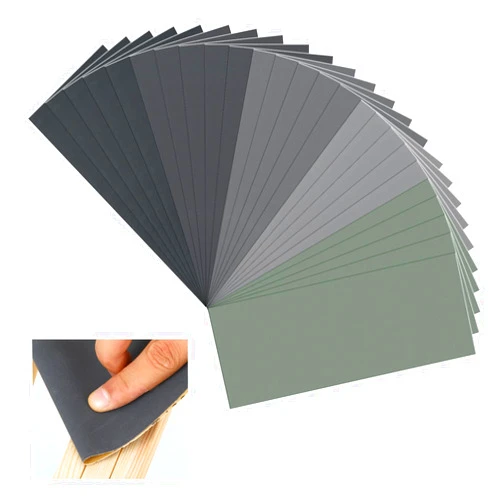 KALIONE 25 Pcs Sandpaper High Grit Sandpaper 1000 2000 3000 5000 7000 Grit Sanding Paper 9 x 3.6 Inch Wet Dry Sandpaper Abrasive Paper for Wood Furniture Finishing Automotive Sanding