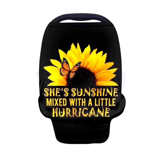 GOSTONG Hurrican Sunflower Nursing Cover for Breastfeeding Car Seat Cover Nursing Scarf Breastfeeding Ultra-Soft Car Seat Canopy Breathable Multipurpose Design Light Blanket Stroller Cover