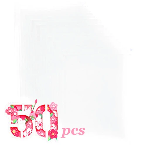 Changchuang Translucent Vellum Paper - Pack of 50 - Vellum Transparent Paper 8.5 x 11 inches 110GSM Paper Printable Sketching Tracing Drawing Craft