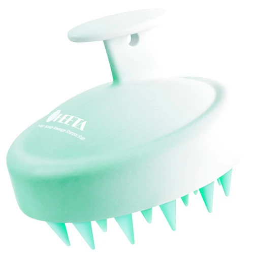 HEETA Scalp Massager Hair Growth, Scalp Scrubber Exfoliator with Soft Silicone Bristles for Dandruff Removal, Shampoo Brush for Wet Dry Hair Scalp Care, Gradient Green