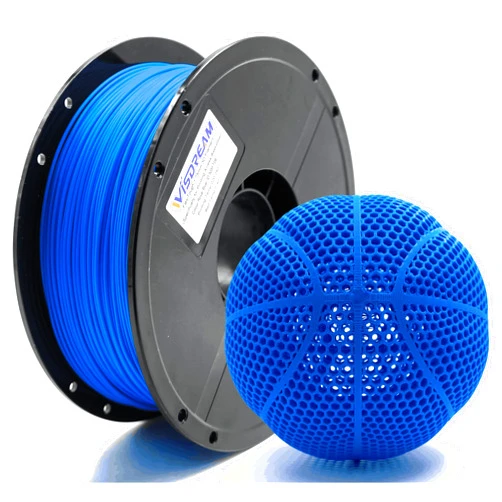 WISDREAM FlexiTough Flexible Filament, Developed Specifically for 3D Printed airless basketballs,1.75mm,1KG (2.2lbs),Compatible with Most FDM Printer (Royal Blue)