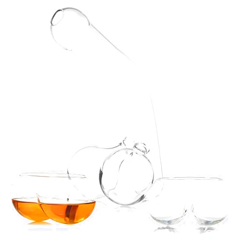 The Wine Savant Decanter Set with Glasses, Decanter -17oz-, Shot Glasses -3oz -, for Whiskey, Liquor, Tequila, Vodka, Bar Glasses, Cocktail Glasses, Bachelorette Party, Funny Gifts