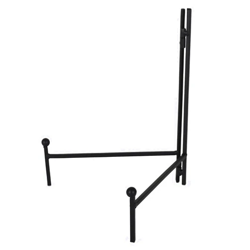 Milltown Merchants Round Metal Display Stand - Fused Glass Art Base - Plate Stand / Plate Holder - Large Folding Stand (1 Pack)