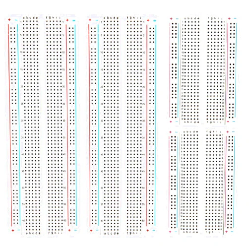ELEGOO 2PCS 830 Point & 2PCS 400 Point Breadboard Kit Solderless Breadboards for Arduino Bread Boards Electronics for Circuits Projects Prototype Board