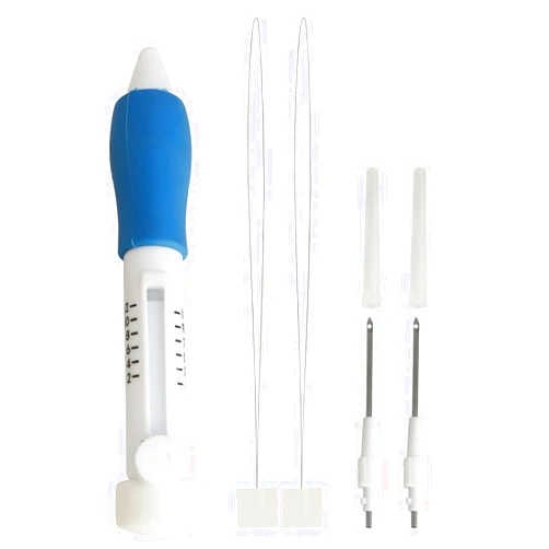 Yyangz Magic Embroidery Pen yyangz 1Set Embroidery Punch Needle, Poking Stitch Felting Crochet Knitting Needle Stitching Punch Pen Set Craft Tool for Beginner, DIY Embroidery Pen