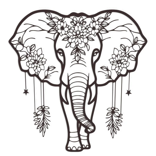 Rajukit Metal Elephant Decor – Aesthetically Pleasing African Elephant Wall Art and Bathroom Decor – Durable Animal Head Wall Décor for Home & Kitchen