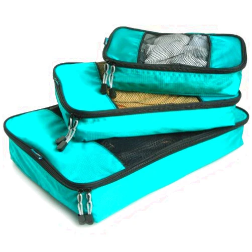 TravelWise Packing Cubes - 3 Piece Set (Teal)