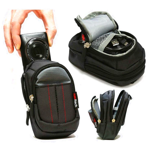 Navitech Black Digital Camera Case Compatible with Actinow 2.7K Digital Camera