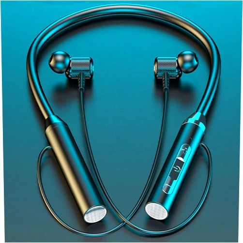 CENGNIAN Neckband Bluetooth Headphones, Around The Neck Wireless Workout Earbuds in-Ear, Long Playtime Deep Bass Headset, Comfortable Sport Earphone Bluetooth 5.0 (Black)