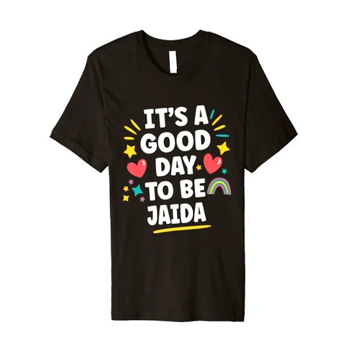 Custom Gifts For Women Gift For Jaida Jaida Personalized Retro Girls Custom Jaida Name Premium T-Shirt