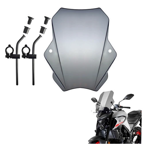 BOSYCY Motorcycle Windshield, Universal 15.5