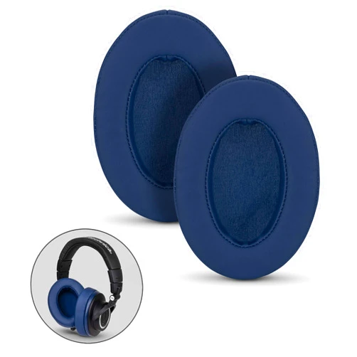 Brainwavz Replacement Memory Foam Earpads for Large Over The Ear Headphones, Dark Blue