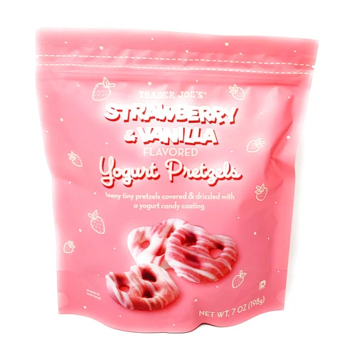 Generic Trader Joe's Limited Edition Strawberry & Vanilla Flavored Yogurt Pretzels 7oz/198g (Pack of 1)