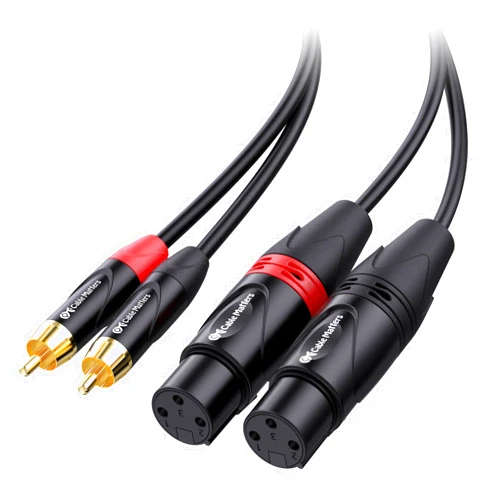Cable Matters Dual XLR to RCA Cable 6 ft, XLR Female to RCA Cable (Dual Female XLR to RCA Cable) - 6 Feet