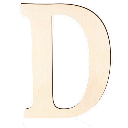 Hongma Large Wooden Letters 17 Inch, Big Wood Letters D Shape Cutouts Alphabet Unfinished Paintable Wooden Letters for Wall Decor DIY Crafts Painting Birthday Wedding Party Classroom Nursery Home Decor