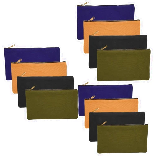 Angoily 12 Pcs Tool Storage Bag Heavy Pouch Tool Bags Tool Tote Multipurpose Zipper Tool Bag Utility Bags Small Tool Bag Mini Makeup Kit Mini Tool Kit Mini Clutch Man Canvas With Zipper