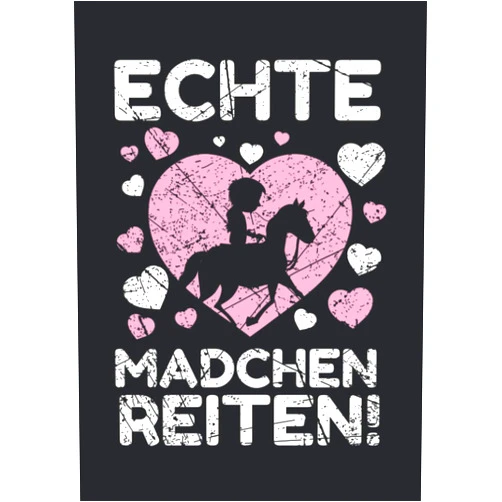 German Edition by Leonie Berger (Author) Notizbuch A4 kariert mit Softcover Design: Pferde Mädchen Spruch Echte Mädchen Reiten Reiterin Geschenk: 120 karierte DIN A4 Seiten (German Edition)