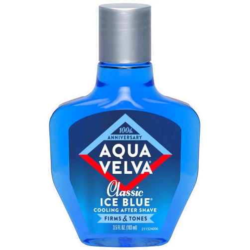 Aqua Velva After Shave, Classic Ice Blue, Soothes, Cools, and Refreshes Skin, 3.5 Ounce