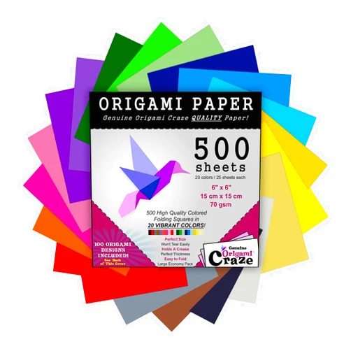 Origami Craze Origami Paper 500 Sheets Premium Quality for Arts and Crafts 6