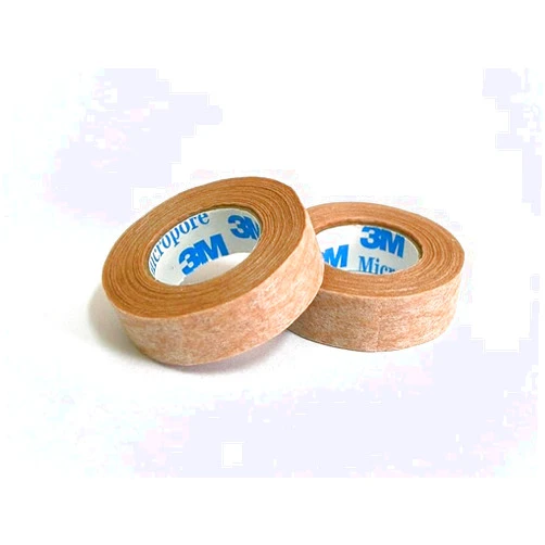 3M Micropore Tan Surgial Tape-Gentle Paper Tape, Hypoallergenic and Breathable, Ideal for Sensitive Skin 0.5'' Wide -2 Rolls