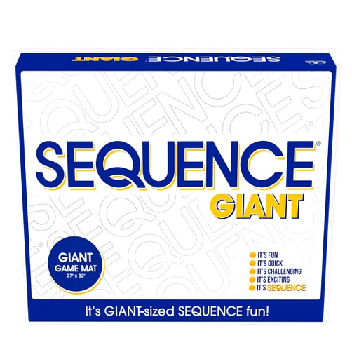 Goliath Format: Toy Jax Giant (aka Jumbo) SEQUENCE Game - Box Edition with Cushioned Mat, Cards and Chips, Package Colors May Vary , Blue, 27