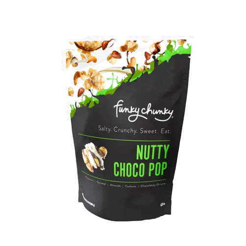 Funky Chunky Nutty Choco Pop 19oz Jumbo Bag of Gourmet Chocolate Popcorn