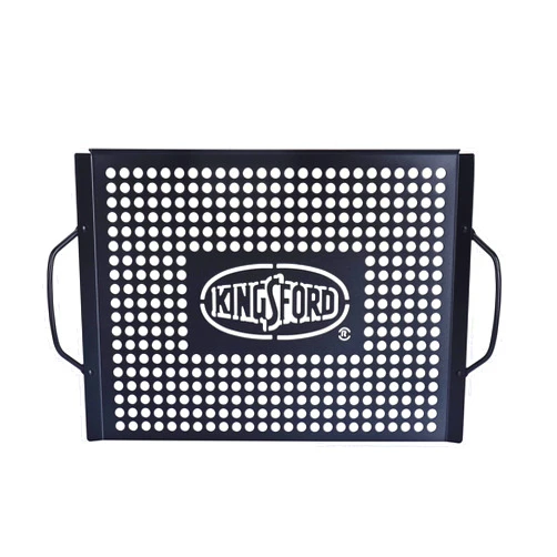 Kingsford Heavy Duty Non-Stick Grill Topper | Non-Stick, Rust Resistant Grill Pan with Handles | Easy to Use BBQ Grill Accessories Made from Durable Carbon Steel | Kingsford Grill Accessories