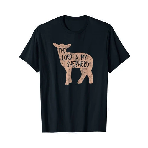 Xalted Christian Lamb of God Shepherd T-Shirt - Black, Small