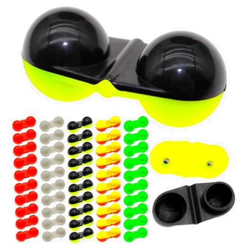 FishingPepo 50Pcs Fishing Double Rattle Bell Fishing Attractor Beads Fish Bite Bait Alarm Loud Bells Sea Fishing Tools