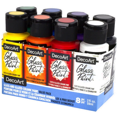 DecoArt Deco Art Glass Paint Value PK BA, us:one size, Primary/Basics