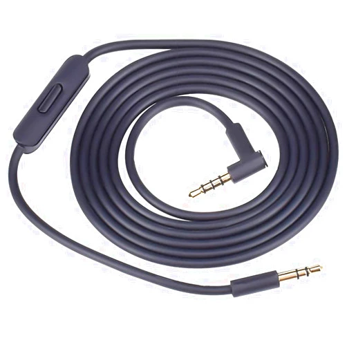 Toeasor 3.5mm to 3.5mm Replacement Solo 3 Audio Cable Cord Wire with in-line Microphone and Remote Control Compatible with Beats by Dr Dre Solo/Studio/Pro/Detox/Wireless/Mixr/Executive/Pill Headphones (Black)