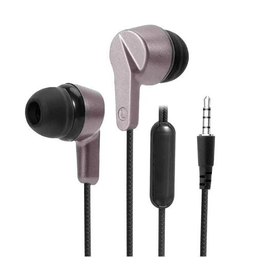 UrbanX R2 Wired in-Ear Headphones with Mic for LG Stylo 5 with Tangle-Free Cord, Noise Isolating Earphones, Deep Bass, in-Ear Bud Silicone Tips