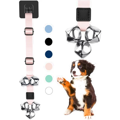 COOYOO Dog Doorbells, Adjustable Potty Training Dog Bells, Upgraded for Training Your Puppy The Easy Way, Premium Quality Housetraining Hanging Bell-5 Extra Large Loud 1.5 DoorBells