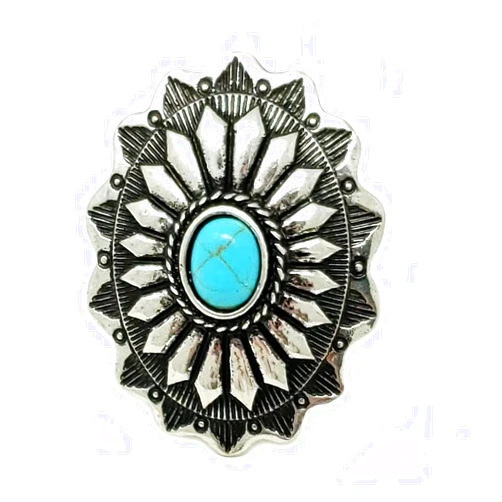 Emulily Western Concho Scarf Slide 24MM Boho