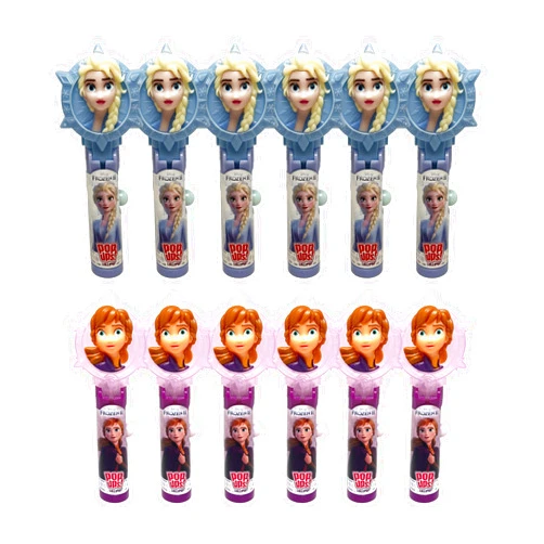 POPUPS! LOLLIPOP Pop Ups! Frozen Lollipop Holder | Collectable Frozen Disney Toy Lollipop Case | Frozen Party Favors for Halloween, Goodie Bags, Piñata Candy, Game Prizes | Elsa and Anna - Bulk Set of 12 | Lollipops