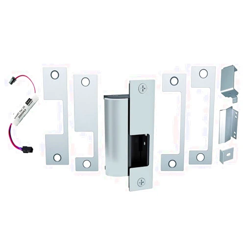 Rianiq07 HES 1006CS-12/24D-630 Complete Electric Strike, Satin Stainless Steel Finish; Endurance 1000000 Cycles; Fail secure; Trim Enhancer; Includes the SMART Pac II and J, KD, KM, HM, and AD Faceplates