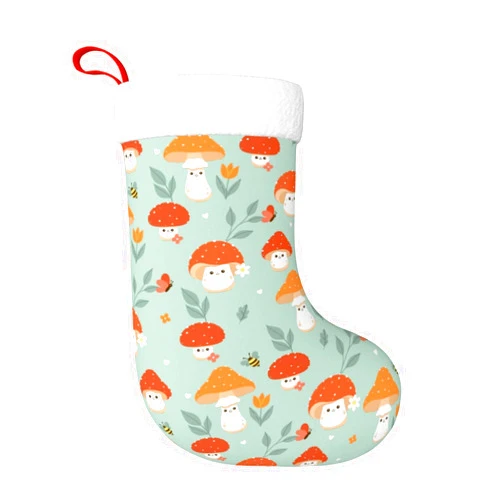 PmseK Mushroom Christmas Stocking,17.7