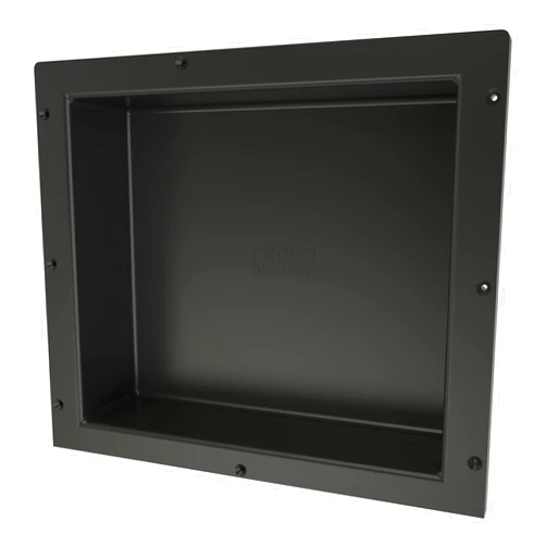 Tile Redi USA Niche Single Recessed Shower Shelf – Black, One Inner Shelf, 16-Inch Width x 14-Inch Height x 4-Inch Depth (620)
