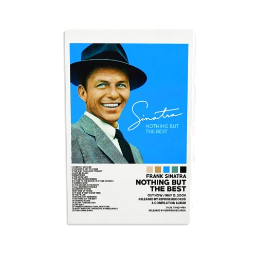 Yisuge Frank Poster Sinatra Music Album Cover Canvas Art Poster And Wall Art Hanging Decor for Modern Family Corridor Posters 12x18inch(30x45cm)