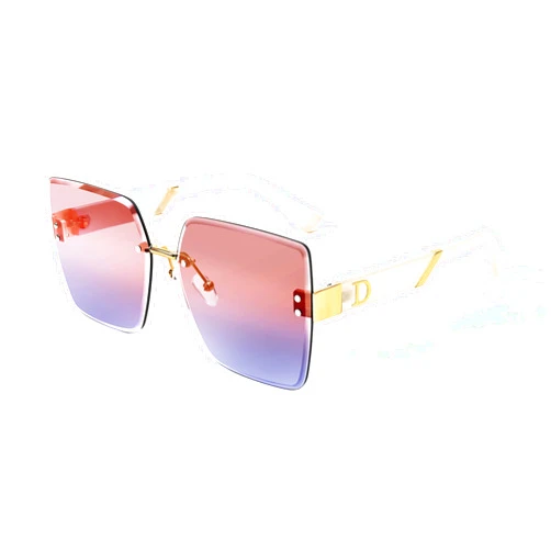 FEISEDY Trendy Square Rimless Sunglasses for Women Oversized Designer Style UV Protection Fashion Rectangle Glasses B9064