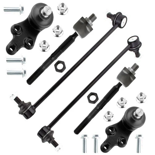 BOXI (Set of 6) K750168 K750169 K500073 EV800299 Front Inner Tie Rods Lower Ball Joints Sway Bars Fit for Hyundai Entourage 2007-2009, for Kia Sedona 2006-2014