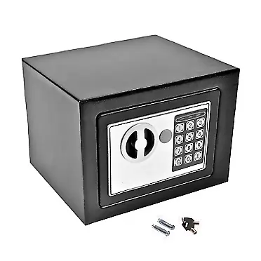 IOOkME-H Digital Safe Box - Storage Cabinet Security Safe Deposit Box with Digital Keypad for Home LED Display Solid Steel Construction Large Lock Box (Black) (#2 (23X17.2X17.5cm)) #2 (23*17.2*17.5cm)