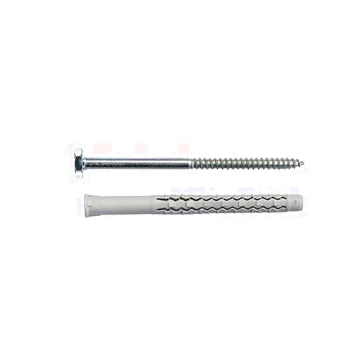Masidef MEMBER OF THE WüRTH GROUP TLS09210120 4 Sectors Nylon Extended Dowels + Hex Head Screw, 10x120, Grey