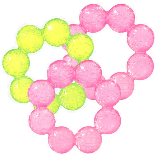 Infantino Water Teethers – Sensory Exploration and Teething Relief, Cooling Relief for Teething Babies, Lime & Pink, 3-Pack