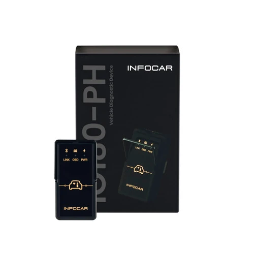 INFOCAR IO180-PH Smart OBD2 Scanner / ELM327 Bluetooth Vehicle Diagnostic Tool/Supports English/Free Dedicated App/Lifetime Updates/iOS & Android Compatible/Easy in-App Connection