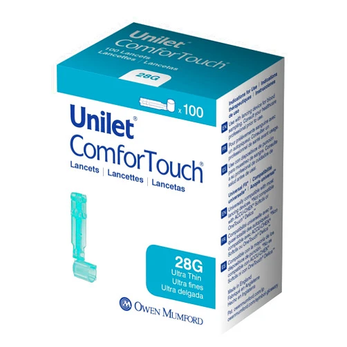 Unilet ComforTouch Ultra Thin (28G) Lancets, 100ct