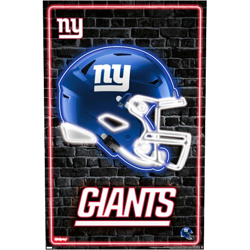 Trends International NFL New York Giants - Neon Helmet 23 Wall Poster, 22.37