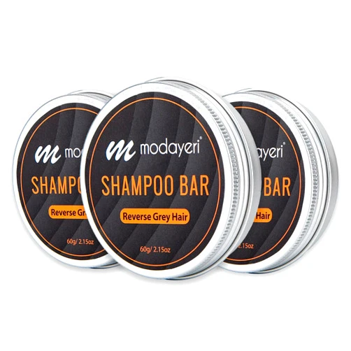 Modayeri alışverişte yeni moda modayeri alverite yeni moda Reverse Grey Hair Bar Shampoo for Gray White Hair Moisturizer for Women and Men, 6.45 Oz (Pack of 3)