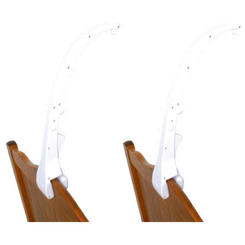 J.L. Childress Crib Mobile Attachment Clamp 18 Inch, Easy Attachment with Rubber Padding, Fits Traditional and Convertible Cribs, White (Pack of 2)