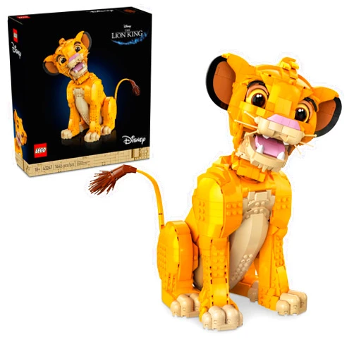 LEGO Disney Young Simba the Lion King Building Sets for Adults - Buildable Figurine for Display, Ages 18+ - DIY Kits & Crafts for Fans of Movie - Collectible Disney Birthday Gift - 43247